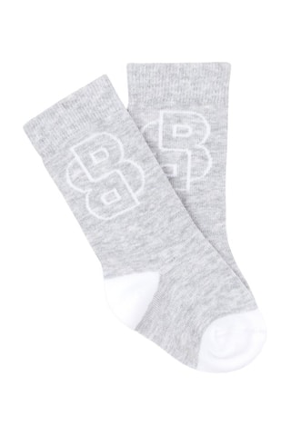 3 paires de chaussettes - Blanc et gris clair chiné - Boss