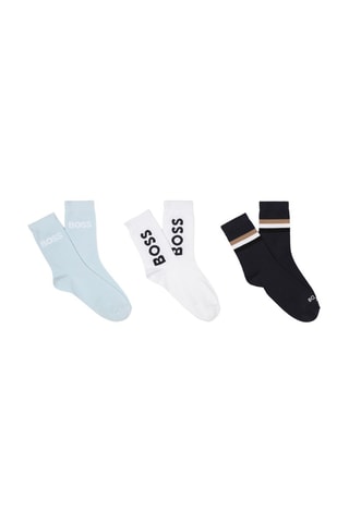 3 paires de chaussettes - Ciel et blanc - Boss