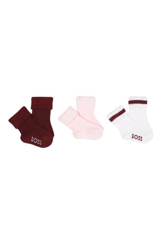 3 paires de chaussettes - Rose, écru et bordeaux - Boss