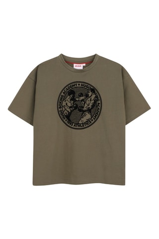 T-shirt en coton biologique - Kaki - Hugo