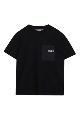T-shirt en coton biologique - Noir - Hugo