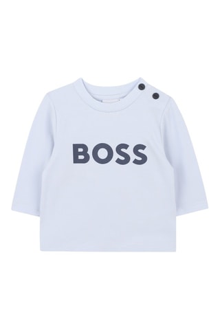 Salopette en velours et t-shirt - Bleu nuit et blanc - Boss