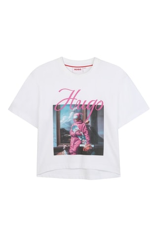 T-shirt en coton biologique - Blanc - Hugo