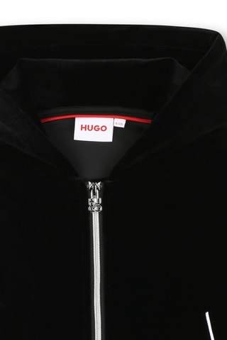 Sweat à capuche en velours - Noir - Hugo