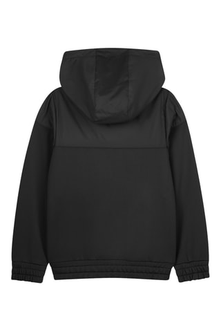Sweat bi-matière à capuche - Noir - Boss