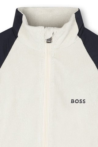 Sweat en velours - Ecru - Boss