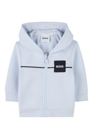 Ensemble 3 pièces en coton biologique - Ciel et blanc - Boss