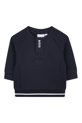 Sweat et jogging en coton biologique - Bleu nuit - Boss