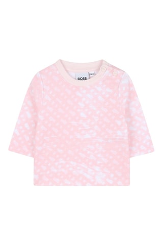 Ensemble 3 pièces en coton biologique - Blanc et rose - Boss