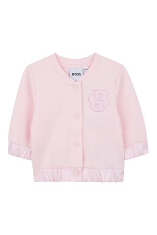 Ensemble 3 pièces en coton biologique - Rose et blanc - Boss