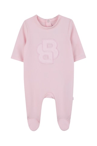 Bandeau et grenouillère en coton biologique - Rose - Boss
