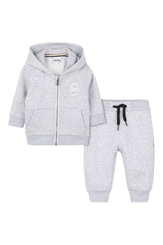Sweat à capuche et jogging - Gris chiné - Boss