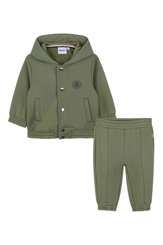 Sweat à capuche et jogging - Vert foncé - Boss