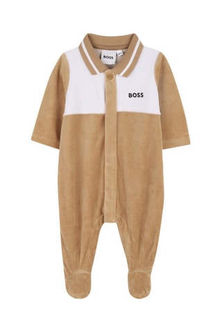 Grenouillère en coton biologique - Marron - Boss