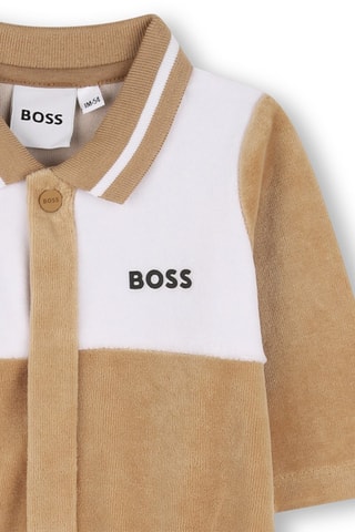 Grenouillère en coton biologique - Marron - Boss