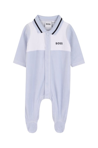 Grenouillère en coton biologique - Ciel - Boss