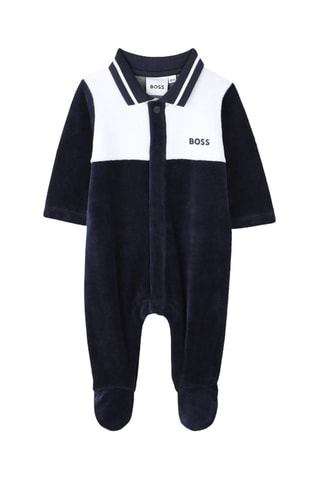 Grenouillère en coton biologique - Bleu nuit - Boss