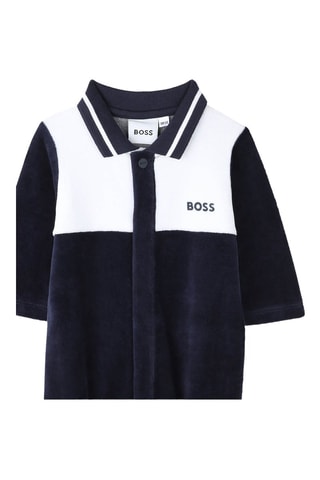 Grenouillère en coton biologique - Bleu nuit - Boss