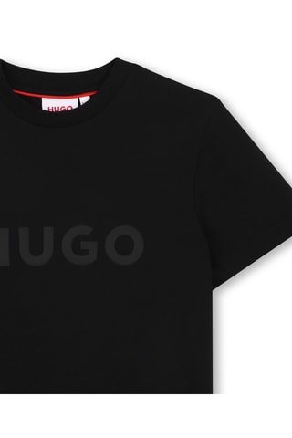 T-shirt regular en coton biologique - Noir - Hugo