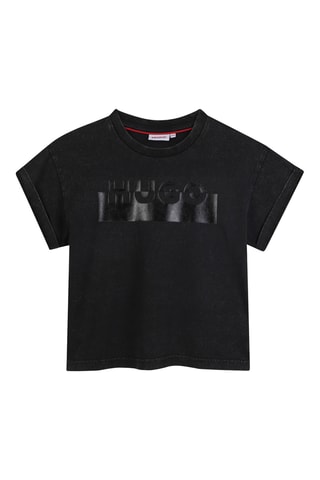 T-shirt en coton biologique - Noir - Hugo