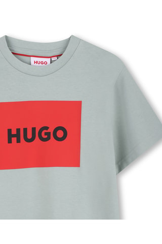 T-shirt regular en coton biologique - Gris - Hugo