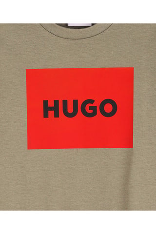 T-shirt regular en coton biologique - Kaki - Hugo