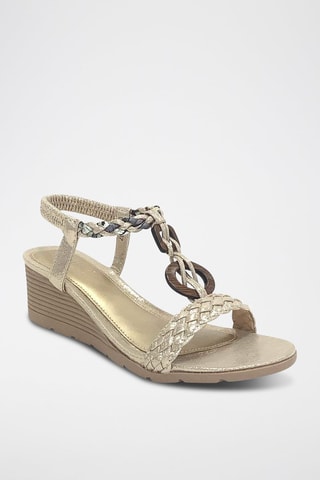 Sandales compensées - Beige