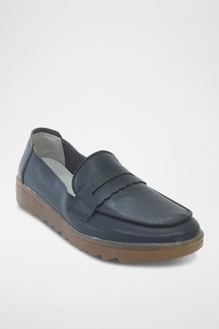 Mocassins en cuir - Bleu