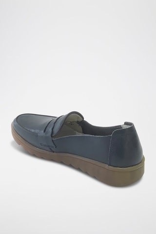 Mocassins en cuir - Bleu