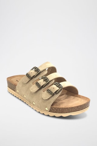 Mules compensées - Beige