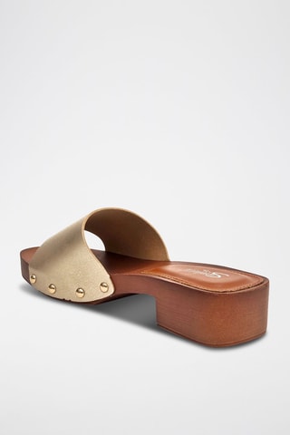 Mules à talons - Doré