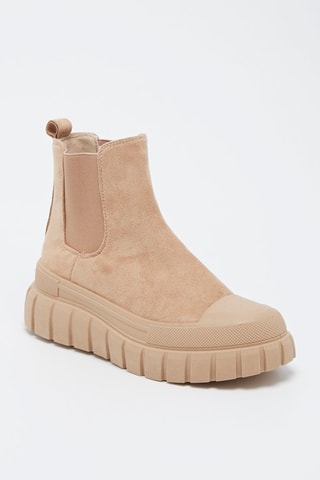 Bottines Chelsea plateformes - Saumon