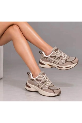 Baskets compensées - Beige