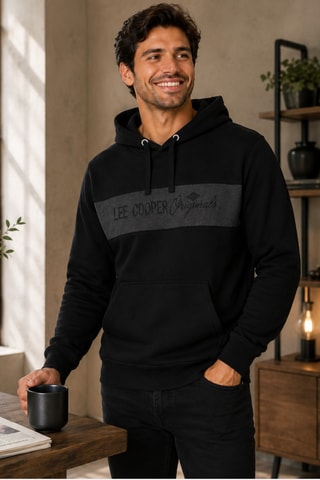 Sudadera con capucha - Lee Cooper - Negro