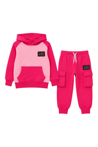 Sudadera con capucha y pantalón de chándal - Lee Cooper - Fucsia