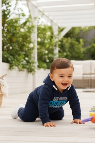 Sudadera con capucha y pantalón de chándal - Lee Cooper - Azul marino