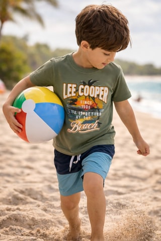 Camiseta - Lee Cooper - Caqui