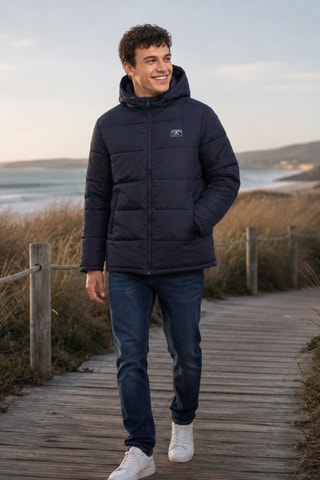 Anorak con capucha - Lee Cooper - Azul marino