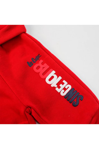 Sudadera con capucha y pantalón de chándal - Lee Cooper - Gris y rojo