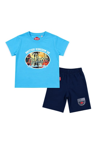 Camiseta y short - Lee Cooper - Azul