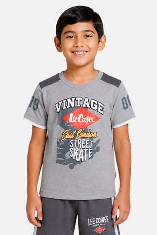 Camiseta y short - Lee Cooper - Gris