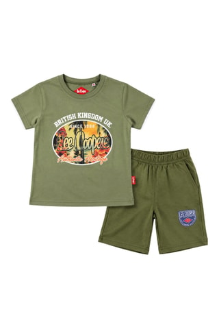 Camiseta y short - Lee Cooper - Caqui