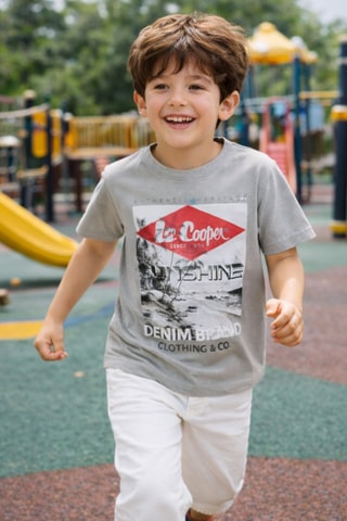 Camiseta - Lee Cooper - Gris