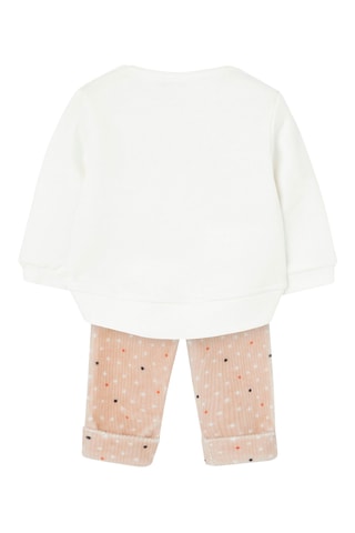 Sweat et pantalon en velours - Beige