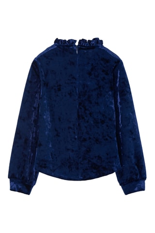Blouse en velours - Bleu marine