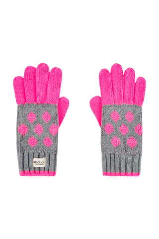 Gants - Rose et gris