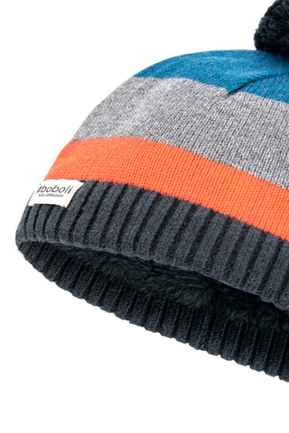 Bonnet - Orange et gris