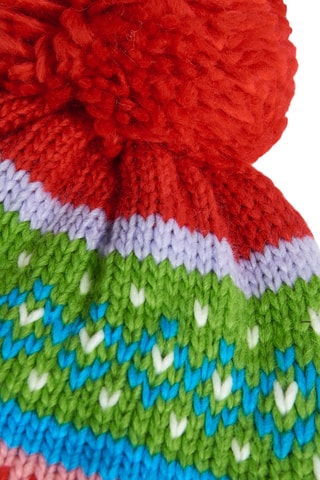 Bonnet à pompon - Rouge