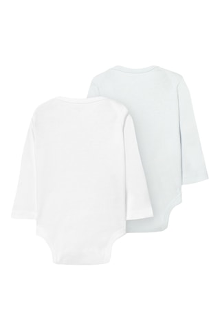 2 bodys en coton biologique - Ciel