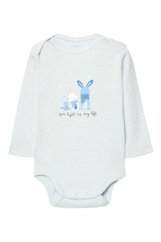 2 bodys en coton biologique - Ciel